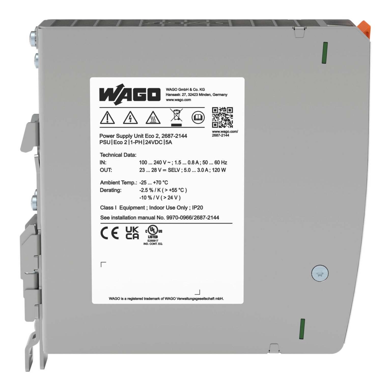 Bộ nguồn 24V DC – 1 Phase – 5 A | 2687-2144 | Wago