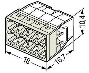 Đầu nối nhanh Wago 2273-208