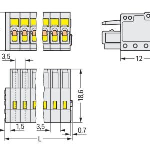 Đầu nối PCB Wago 734-102