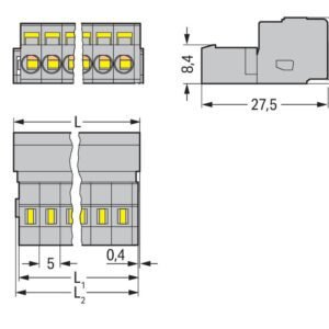 Đầu nối PCB Wago 231-604