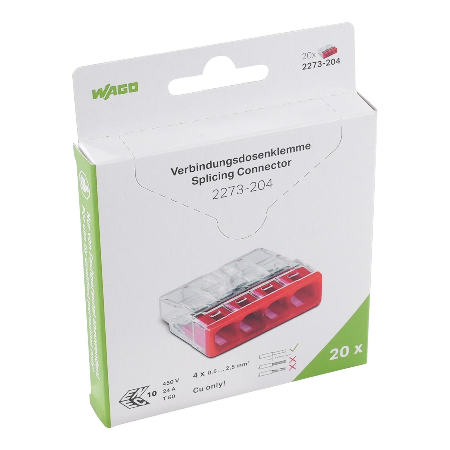 Đầu nối nhanh Wago 2273-204/995-020