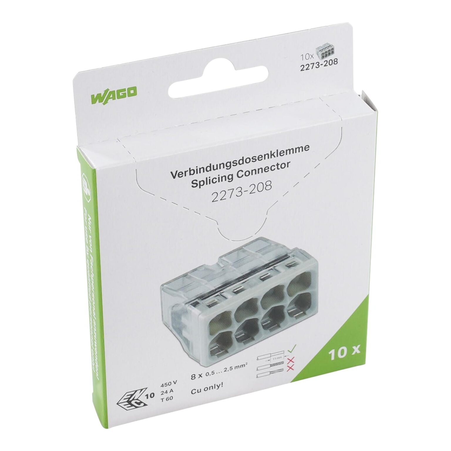Đầu nối nhanh Wago 2273-208/995-010