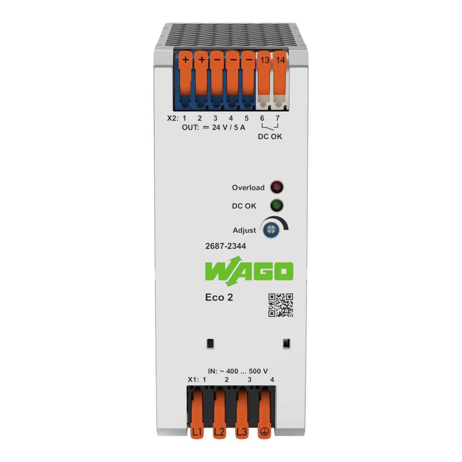 Bộ nguồn 24V DC –  5A | 3 phase | 2687-2344 | Wago