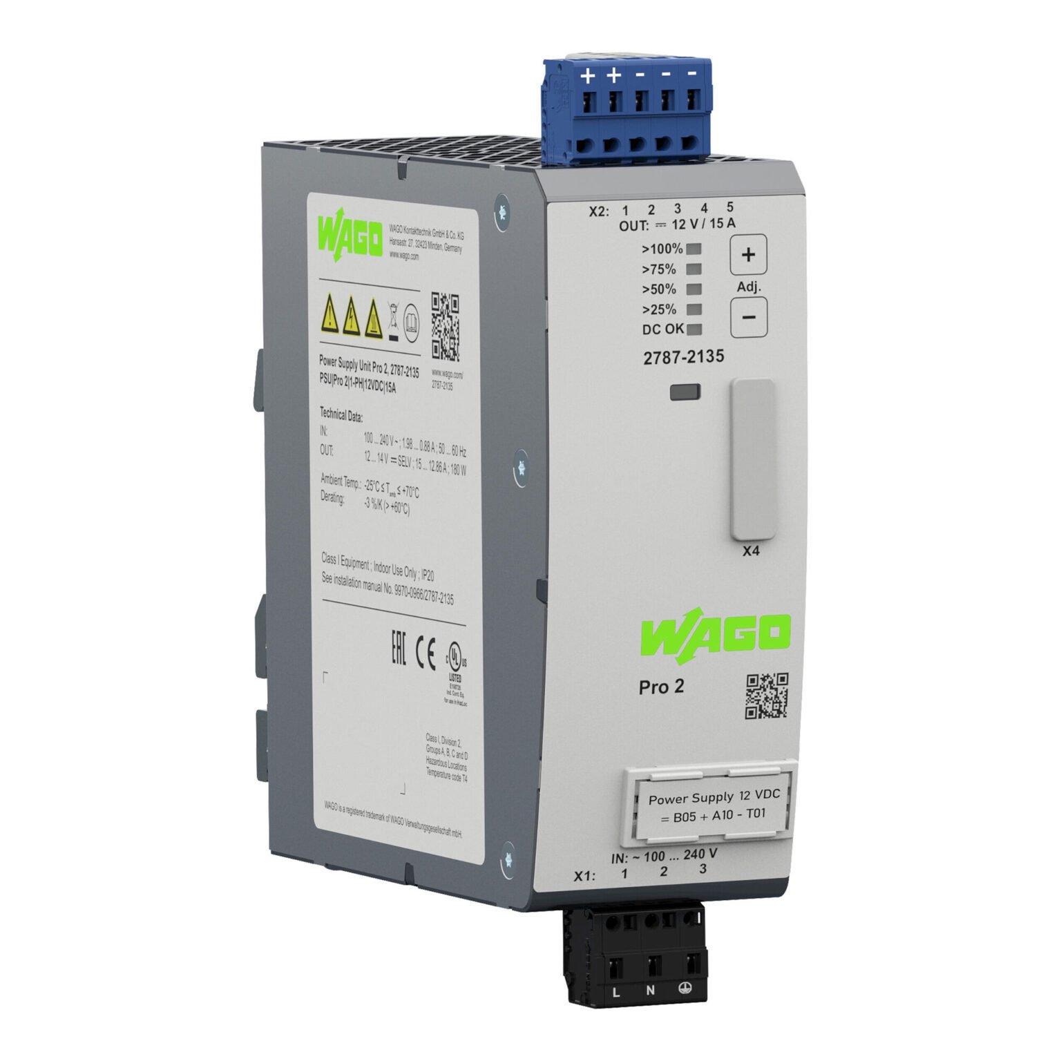 Bộ nguồn 24V DC | 15 A | Pro 2 | 2787-2135 | Wago
