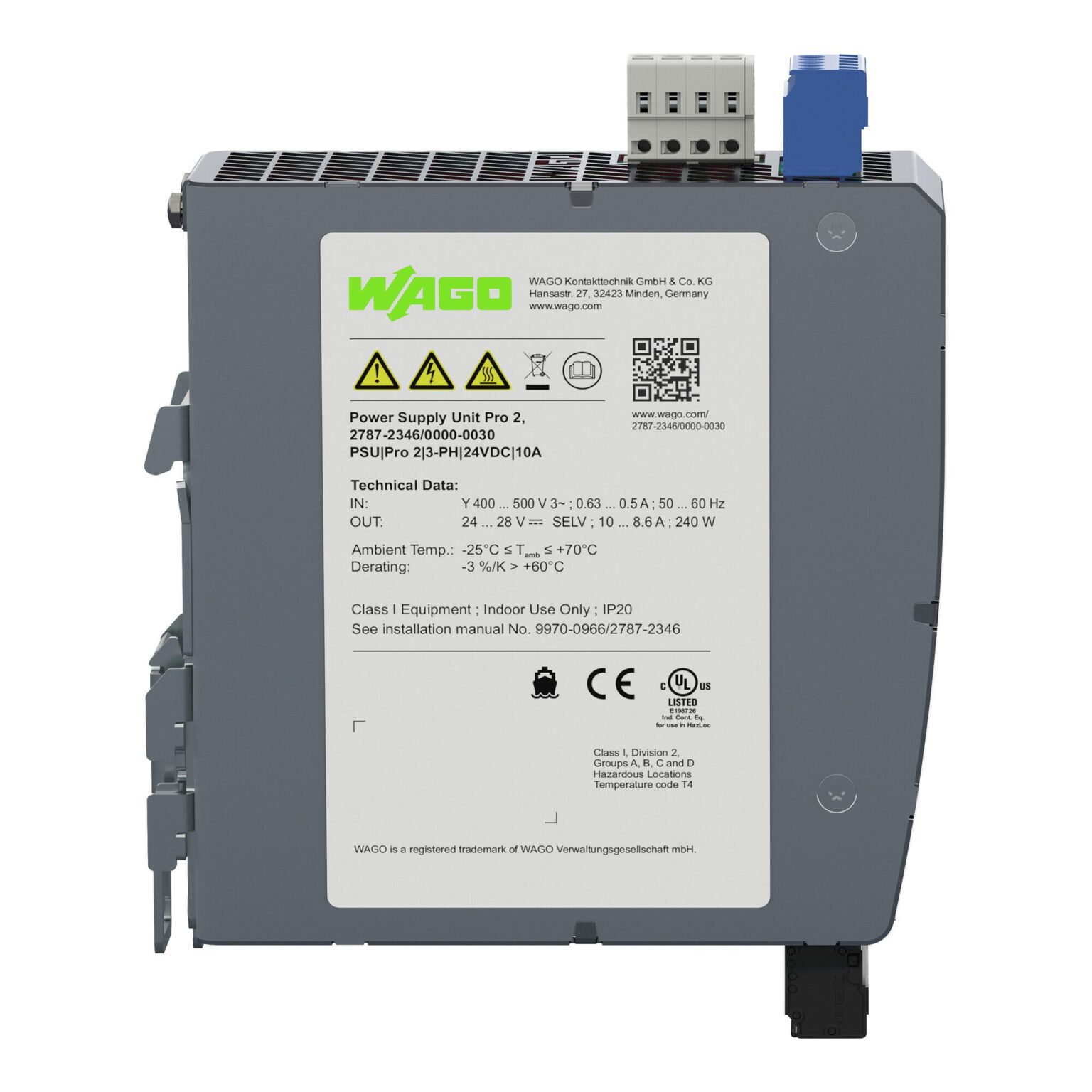 Bộ nguồn 24V DC | 10 A | Pro 2 | 2787-2346/000-030 | Wago