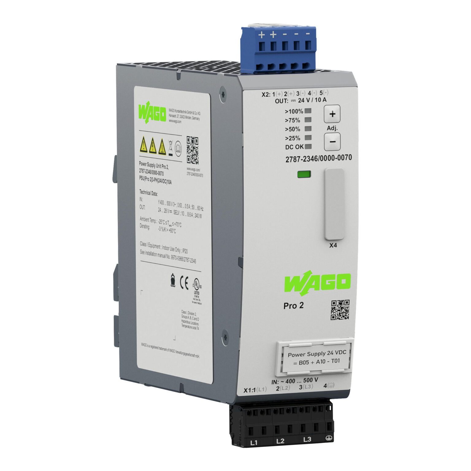Bộ nguồn 24V DC | 10 A | Pro 2 |  2787-2346/000-070 | Wago