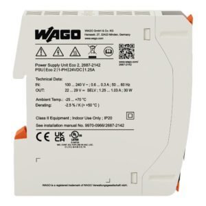 Bộ nguồn 24V DC –  1.25A | 1 phase | 2687-2142 | Wago