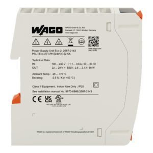 Bộ nguồn 24V DC –  2.5 A | 1 phase | 2687-2143 | Wago