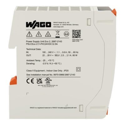 Bộ nguồn 24V DC –  2.5 A | 1 phase | 2687-2143 | Wago