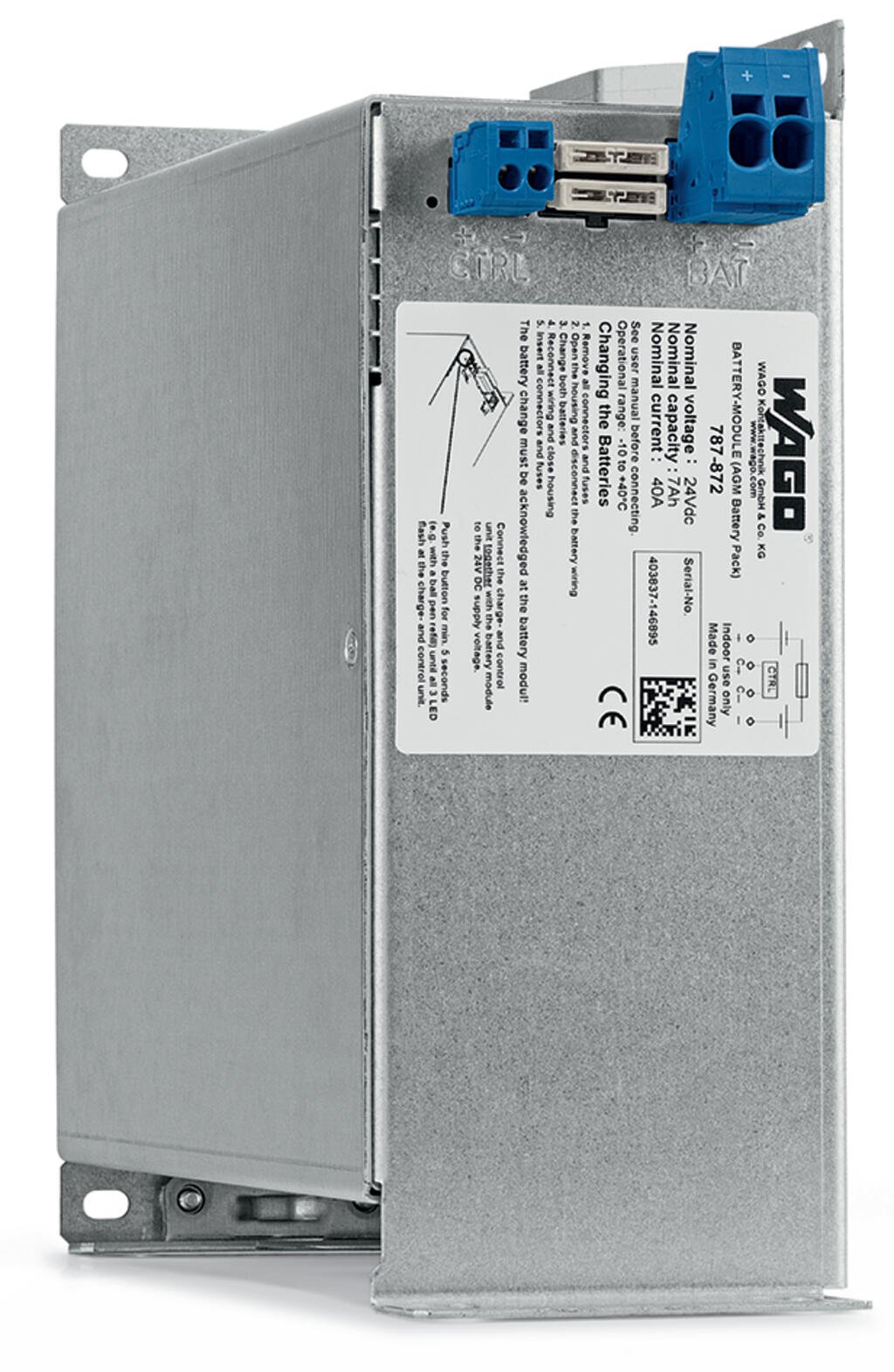 Ắc quy chì | 40A | 7Ah | 787-872 | Wago Ắc quy chì | 40A | 7Ah | 787-872 | Wago